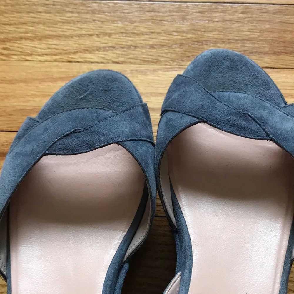 Stuart Weizmann Suede Leather vibrant Wedges Platforms Coastal Designer Luxury 8